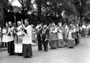Archbishop Walsh in procession. - AAN Archbishop Walsh in procession. - AAN