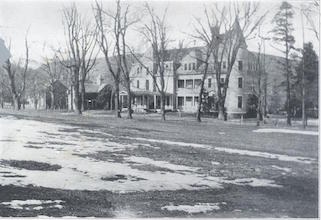 Left: 1927. The Saint Thomas Philosophy House, the former Darling family summer home, with the parish church on the left. - AAN Left: 1927. The Saint Thomas Philosophy House, the former Darling family summer home, with the parish church on the left. - AAN