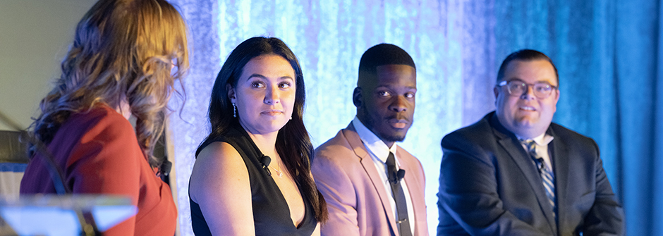 Students at the Center for Sports Media Gala.