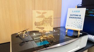 Maker studio with featured laser engraving technology
