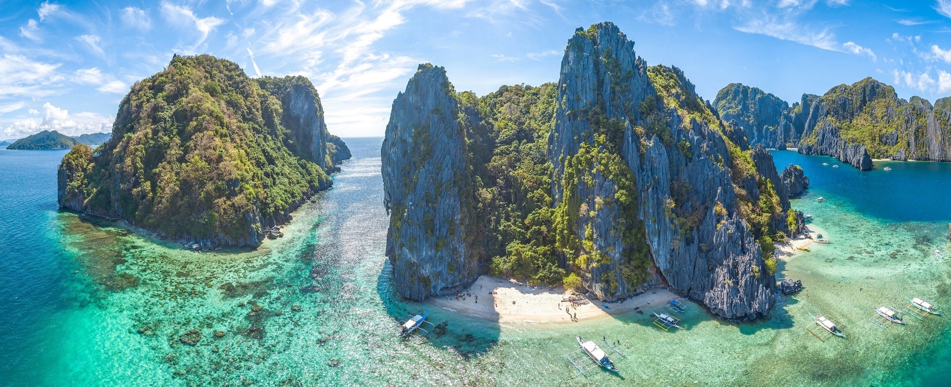 View of islands in the Philippines