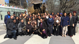 Group photo of students gathered on Social Work Day