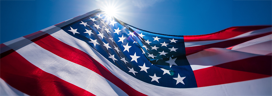 American Flag waving in the breeze 