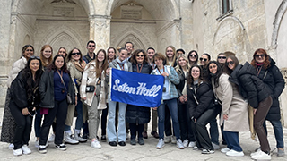 Students on a Catholic Studies trip