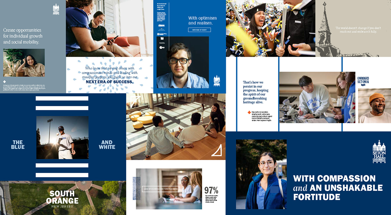 Collage of hypothetical branding uses