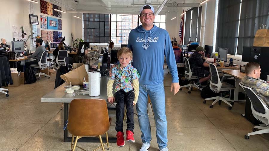 Stephen Gebhardt with his nephew