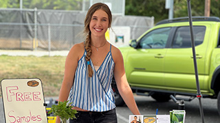 Carina at farmers market