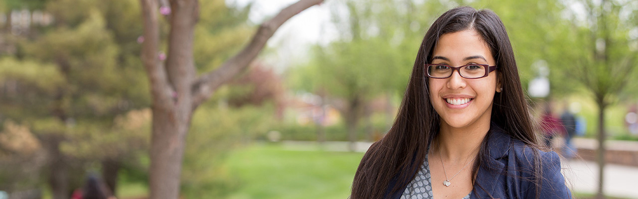 Student on the green