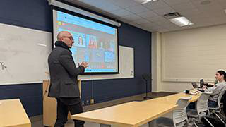 Classrom discussion with professor.