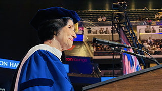 Diane M. Foley speaking at Commencement