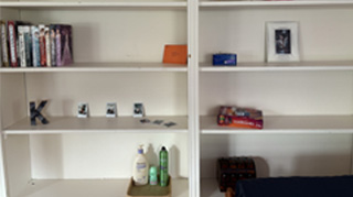 Escape room dresser with clues in it