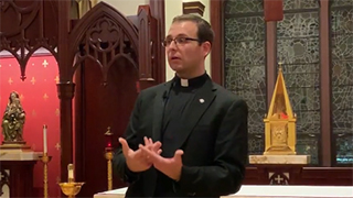 Father Nicholas Sertich in the Seminary Chapel