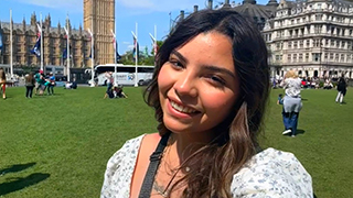 Jadira Cardona during her study abroad trip.