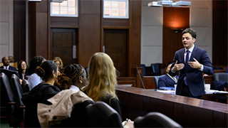 student speaking closing marks