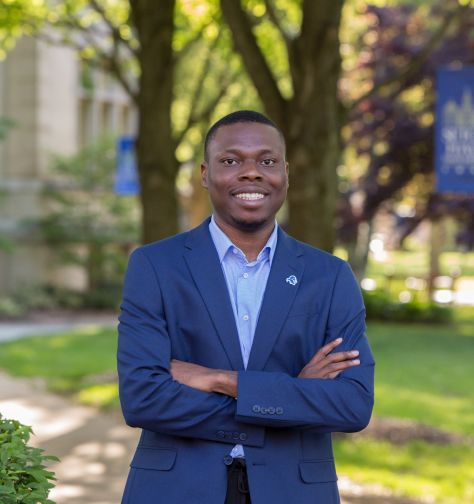A photo of a MS International Affairs Student Posing and smiling