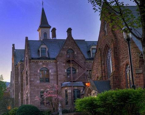 SHU President's Hall at Night