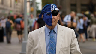 Nick as a "modern day" Pirate in Manhattan.