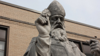 A photo of St. Patrick statue