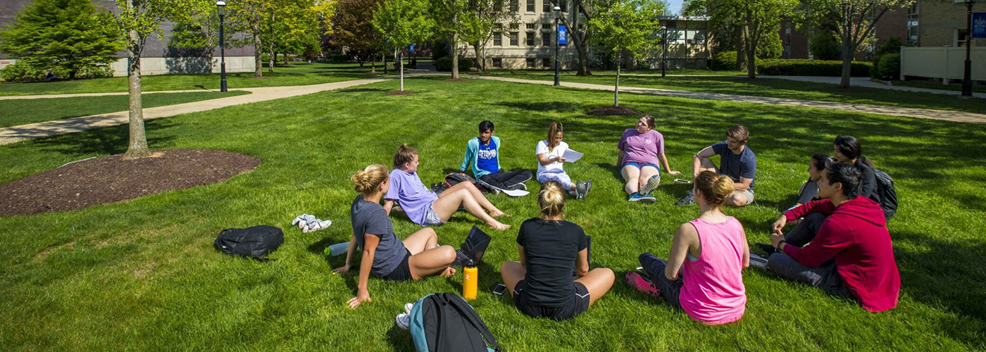 Students on Campus in the Summer