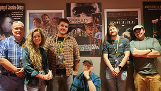 Left to Right: Thomas Rondinella, Samatha Jay (POC), Mitchell Cole (Writer/Director/Actor), Tyler Shore (2nd AC), Wesley Chevillot (AD/EP), and Jack McClellan (DP).