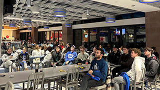 Students enjoying the game