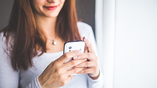 Student using the phone